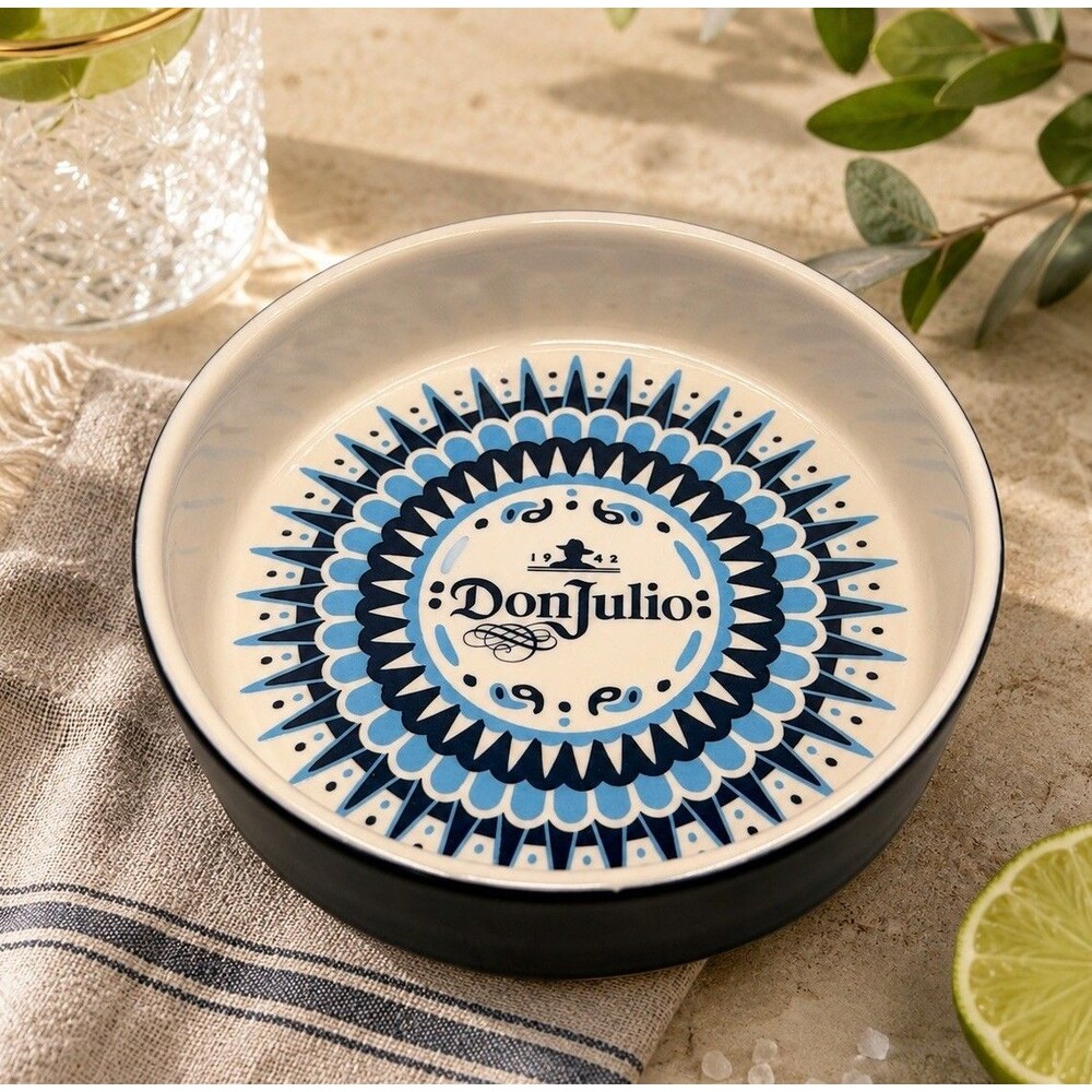 Don Julio Tequila 1942 Blue White Ceramic Salsa Bowl Serving Dish 5.5” No Lid
